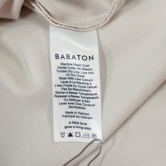 Aritzia Babaton Midi Skirt Womens 10 Cream Wrap Button Asymmetrical Soft Girl - Picture 7 of 13